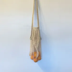 French Cotton Mesh Market Bag - Long Handle, Reusable, Zero Waste