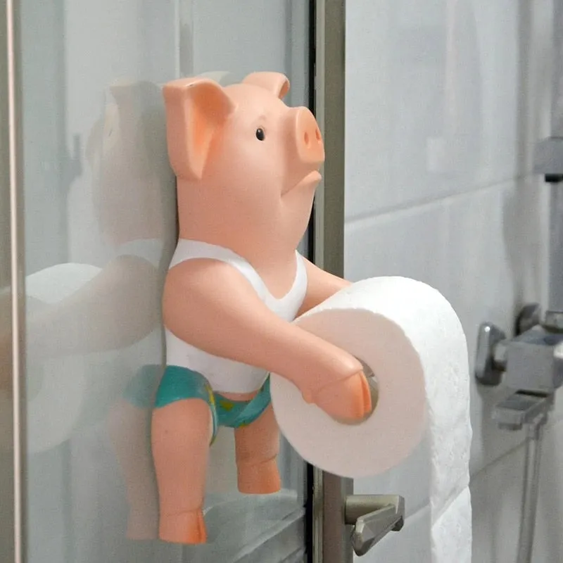 Fun Piggy Toilet Paper Holder - Unique and Playful Bathroom Accessory