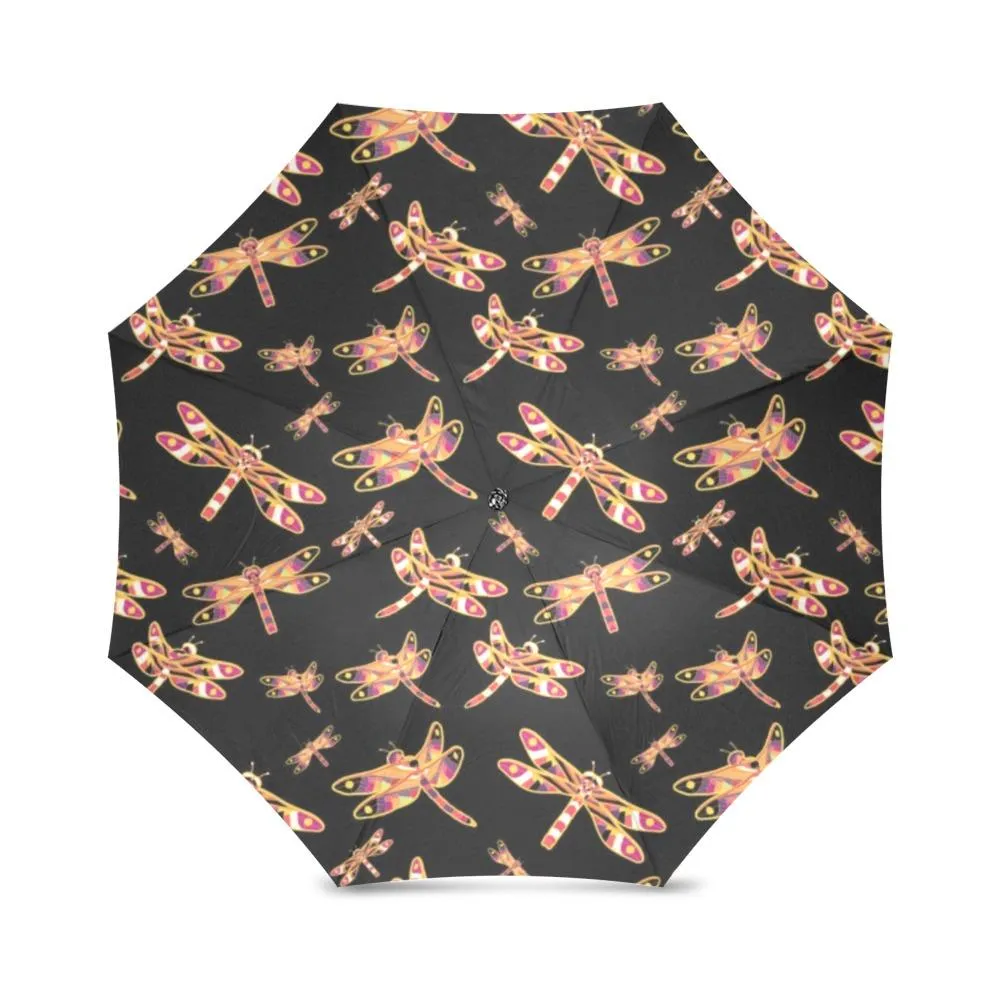 Gathering Yellow Black Foldable Umbrella