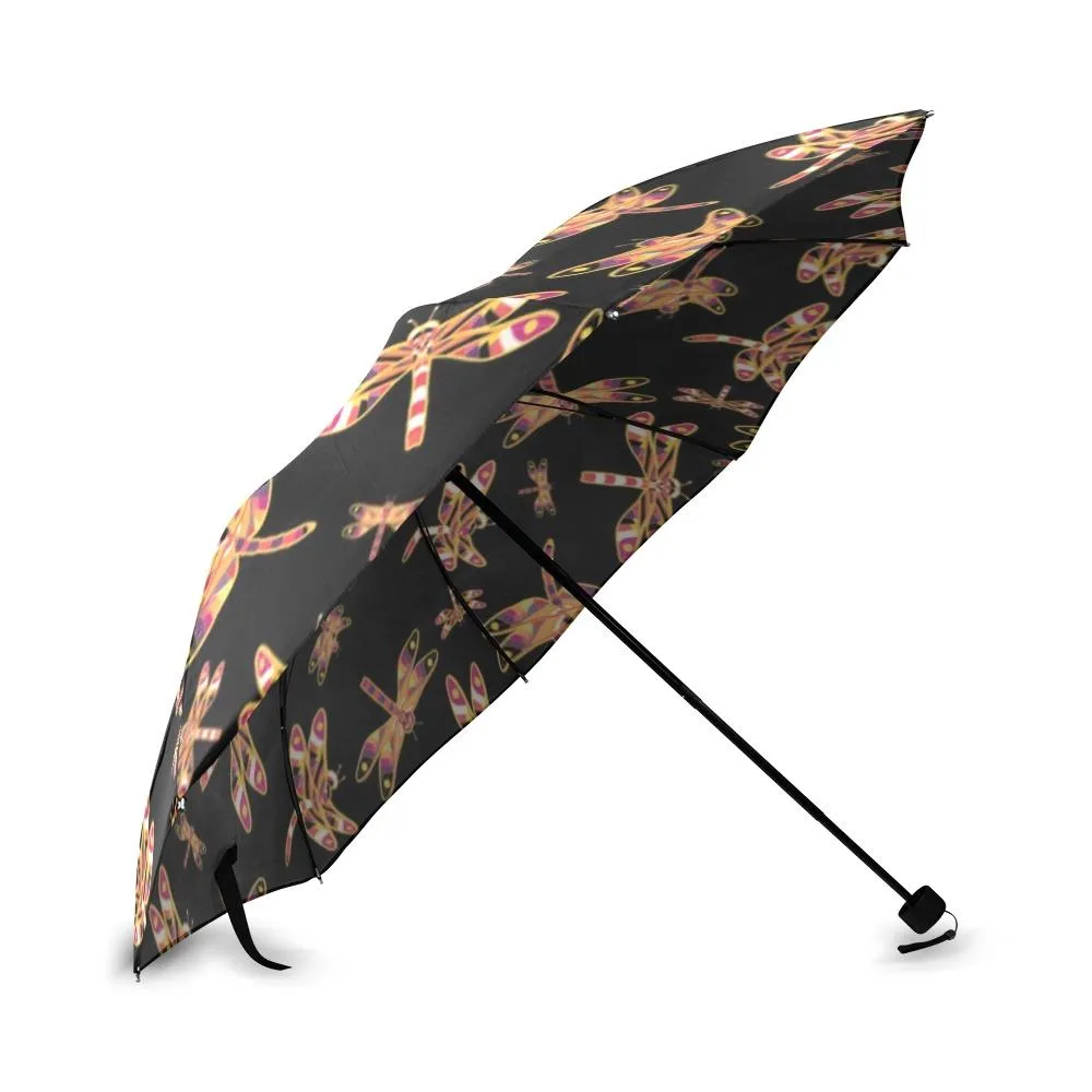 Gathering Yellow Black Foldable Umbrella