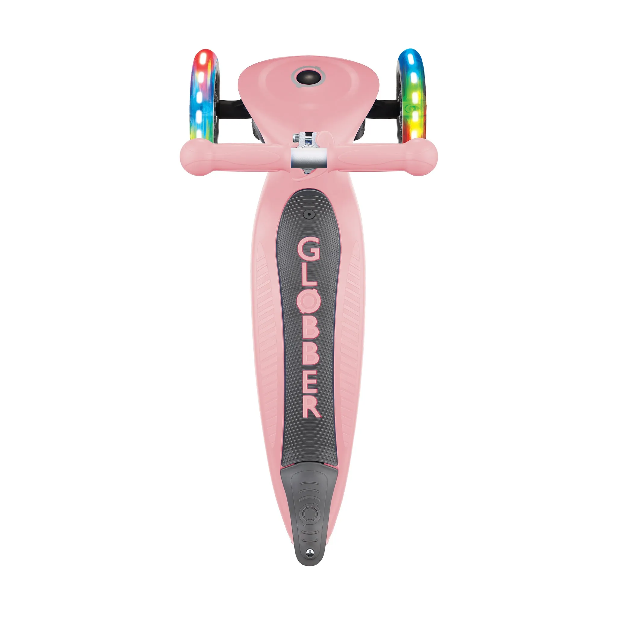 Globber Go Up Foldable Plus Lights Scooter - Pastel Pink (15m – 7y)