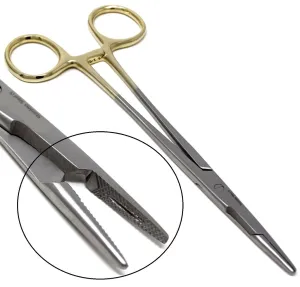 Gold Handle Olsen Hegar Needle Holder 6.5", Premium