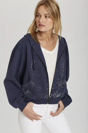 Graphic Hoodie in Market Blue
