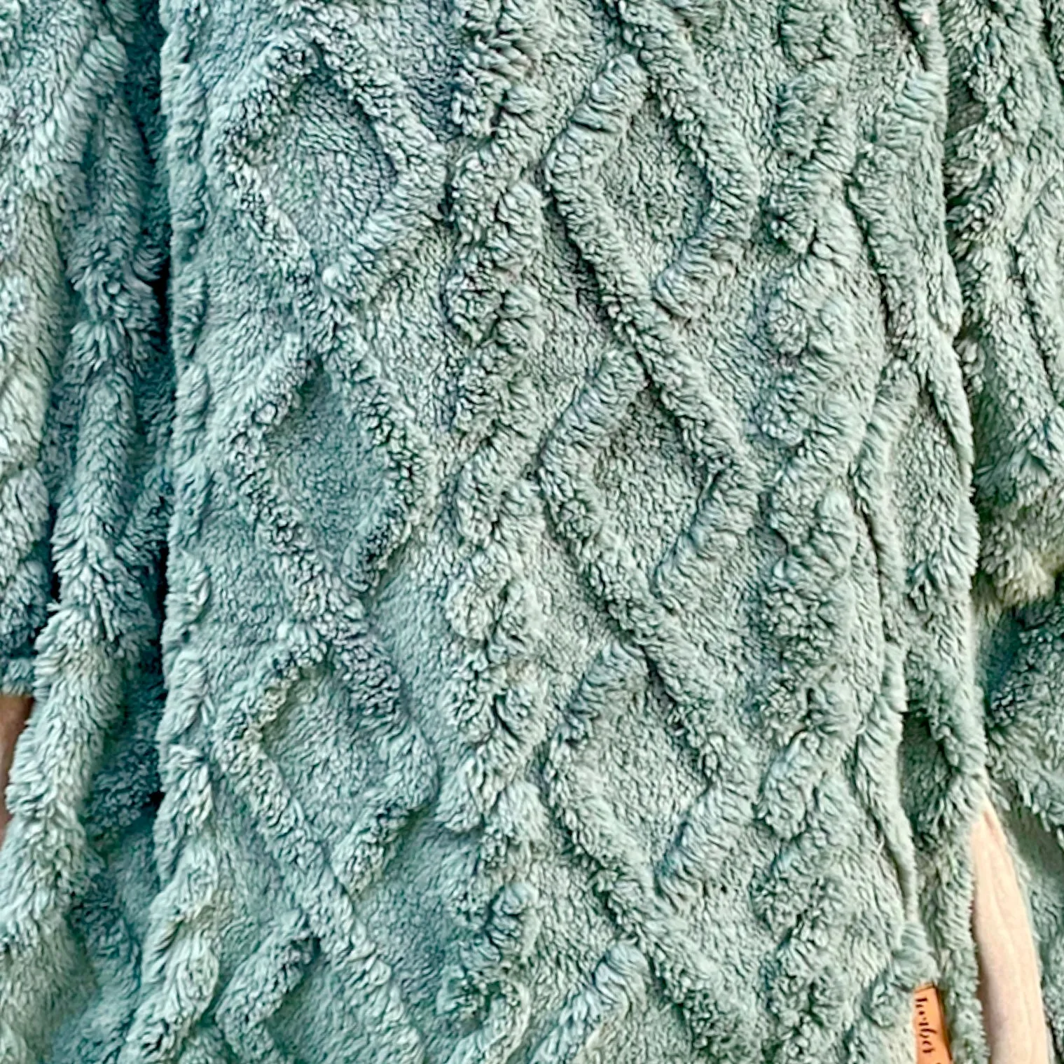Green Fluffy Cable - Sweater Knit Carrier Cover