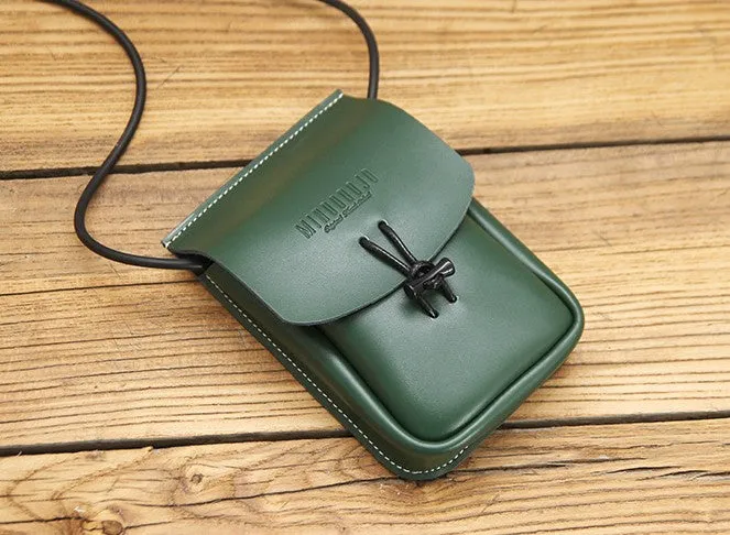 Green Leather Phone Crossbody Bag Womens Cell Phone Crossbody Bag Crossbody Bag Small Leather