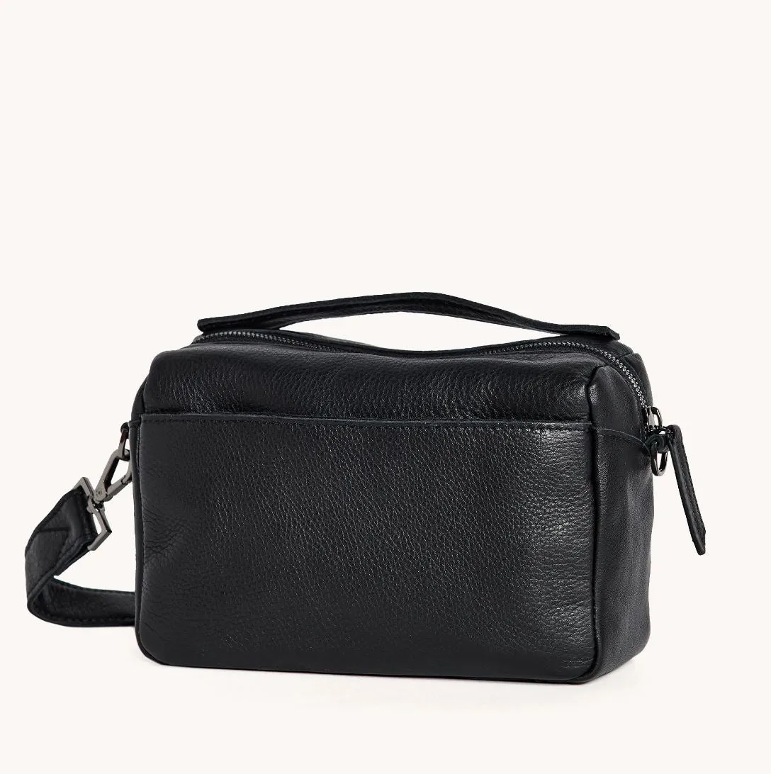 Hammitt Evan Crossbody Small in Black/Gunmetal