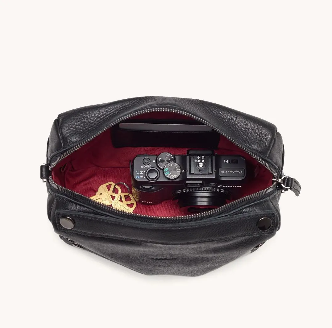 Hammitt Evan Crossbody Small in Black/Gunmetal