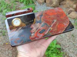 Hand Made Tiger Iron Jasper Desk Set x 1 From Australia