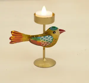 Handcrafted Bird Tea Light Holder