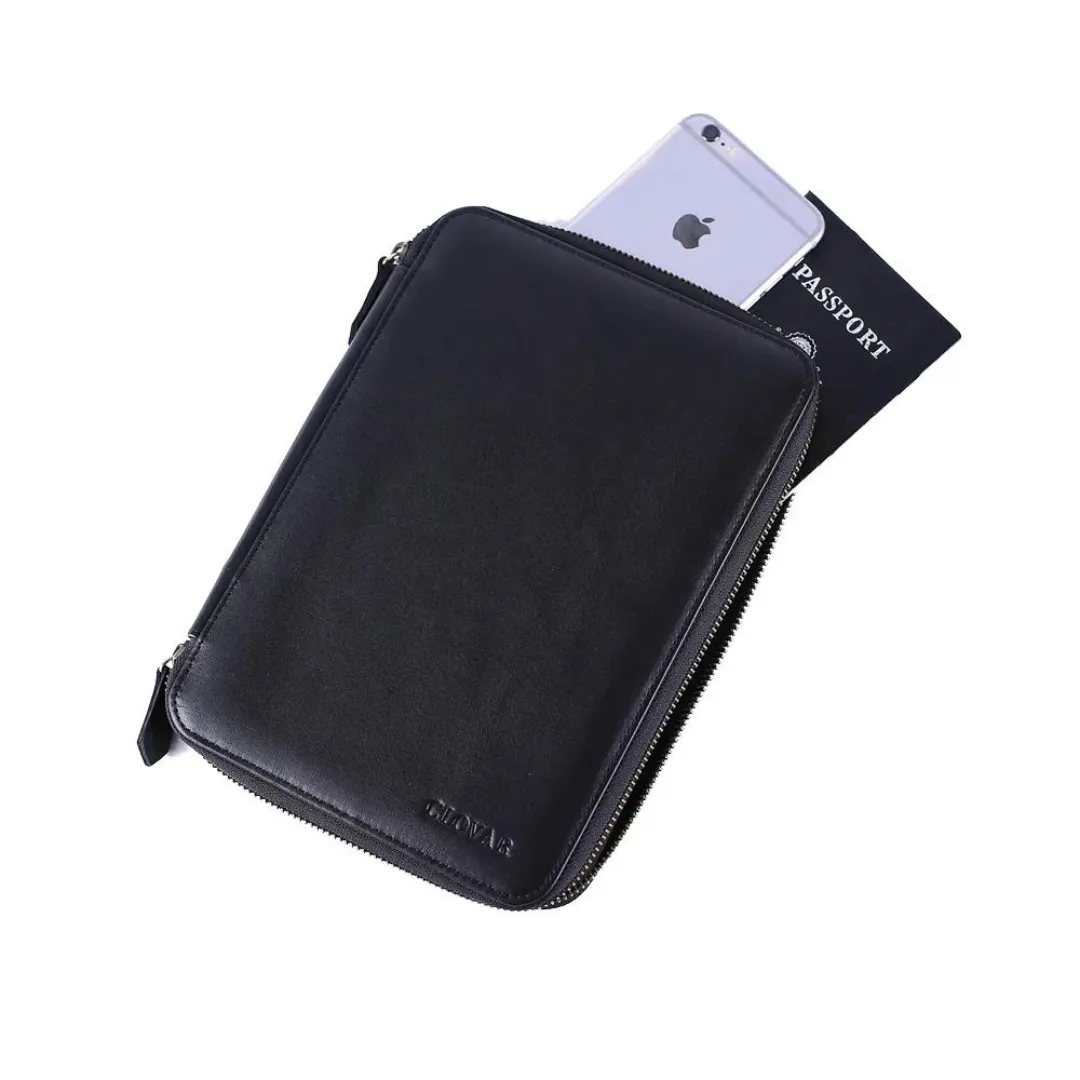 Handmade Leather Personalized Travel Wallet With Zipper
