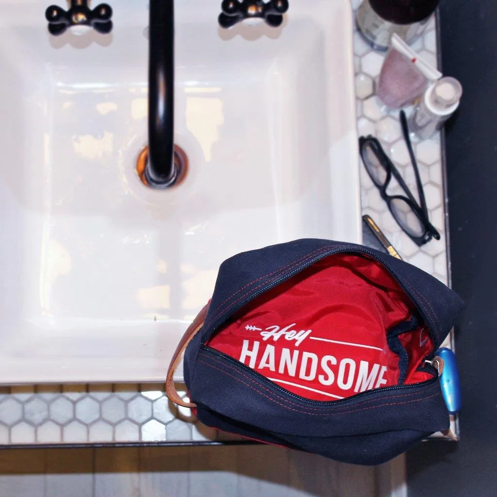 Hey Handsome Shaving Kit Bag (Navy)