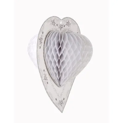 Honeycomb Heart  - White