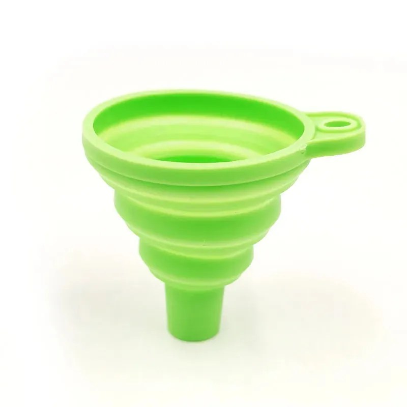 Household Foldable Telescopic Funnel Kitchen Sub Packaging Oil Leak Candy Color High Temperature Resistant Thistle Tube