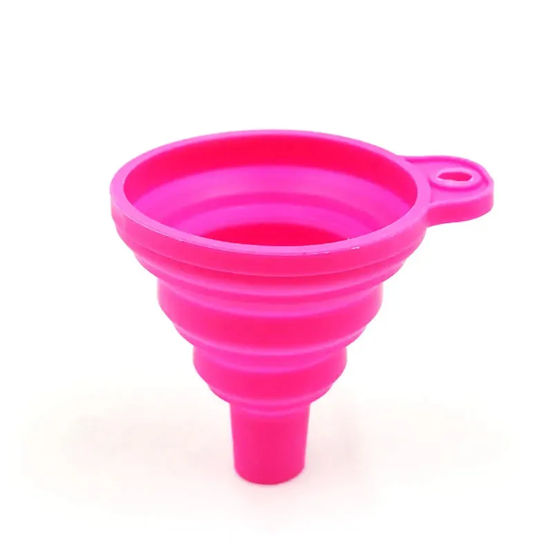 Household Foldable Telescopic Funnel Kitchen Sub Packaging Oil Leak Candy Color High Temperature Resistant Thistle Tube