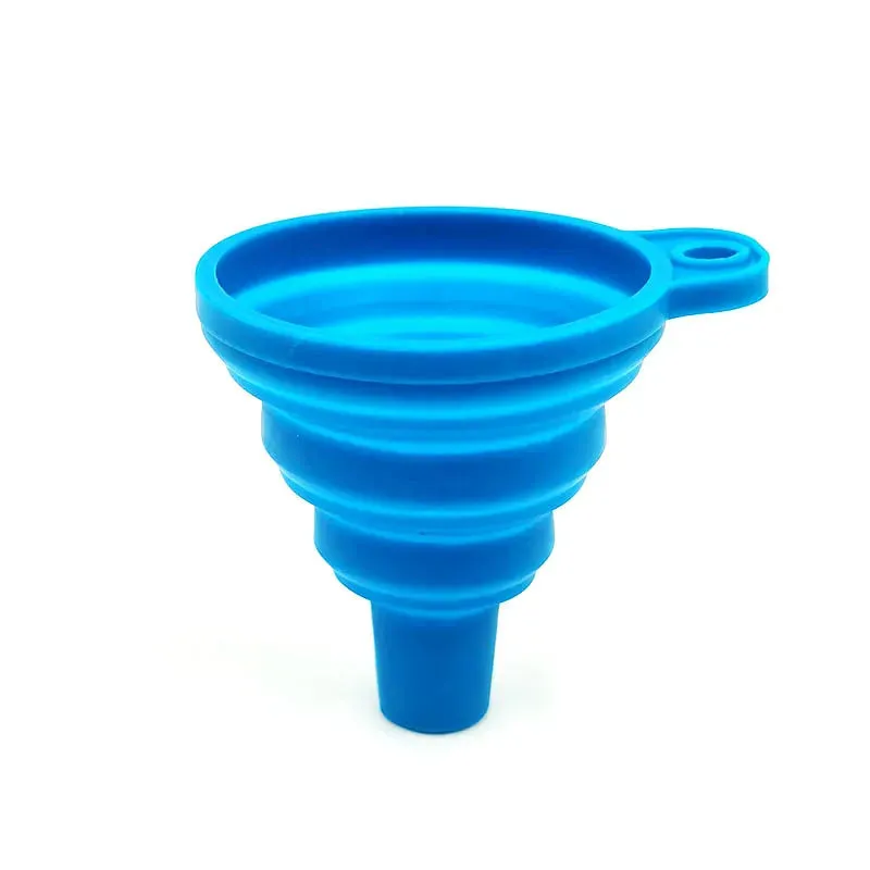 Household Foldable Telescopic Funnel Kitchen Sub Packaging Oil Leak Candy Color High Temperature Resistant Thistle Tube