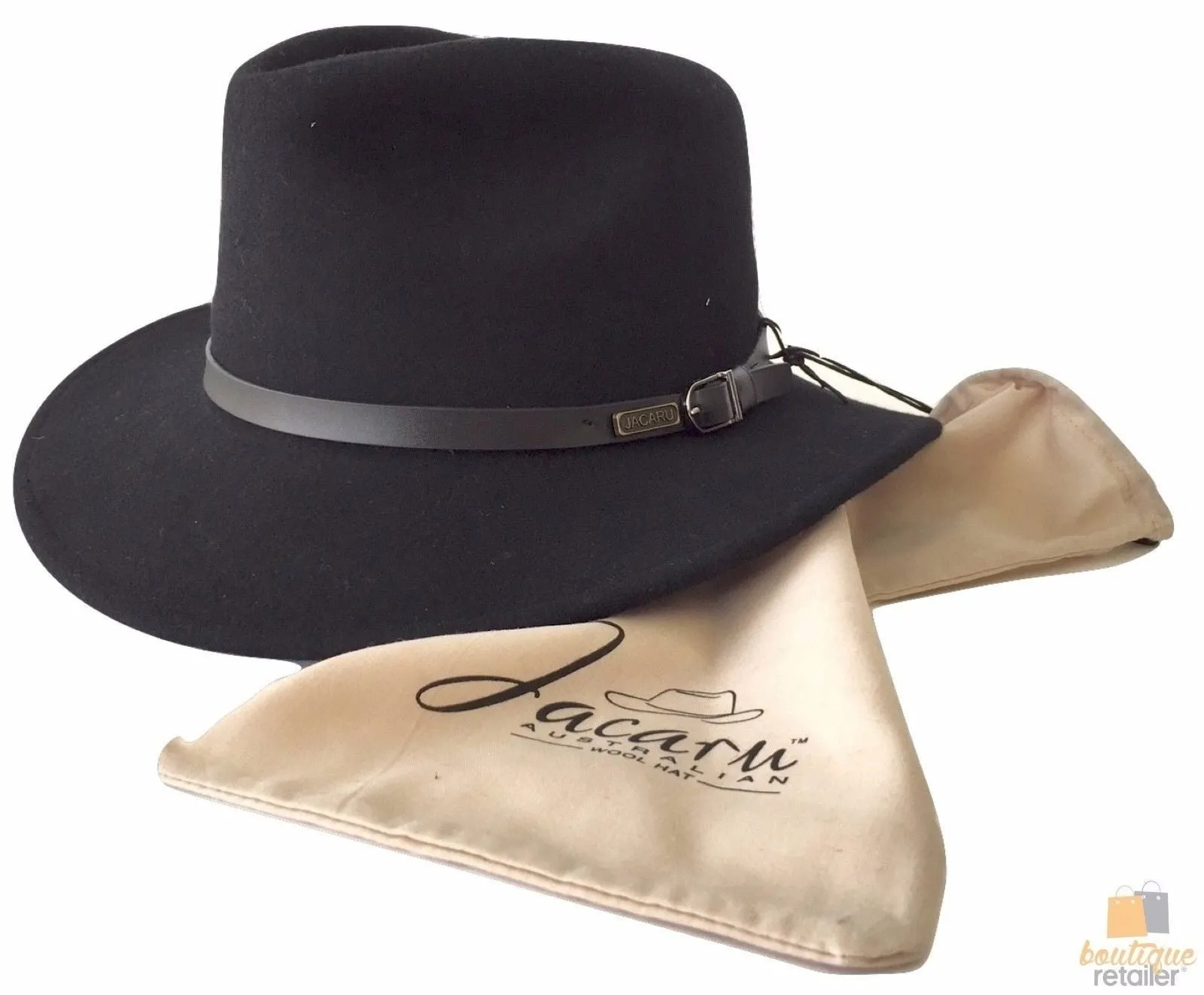 Jacaru Hats Wool Traveller - Black