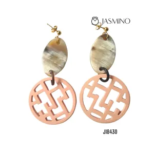 Jasmino Minimalist Spring 2023 Post Back Earrings Made By Natural Buffalo Horn