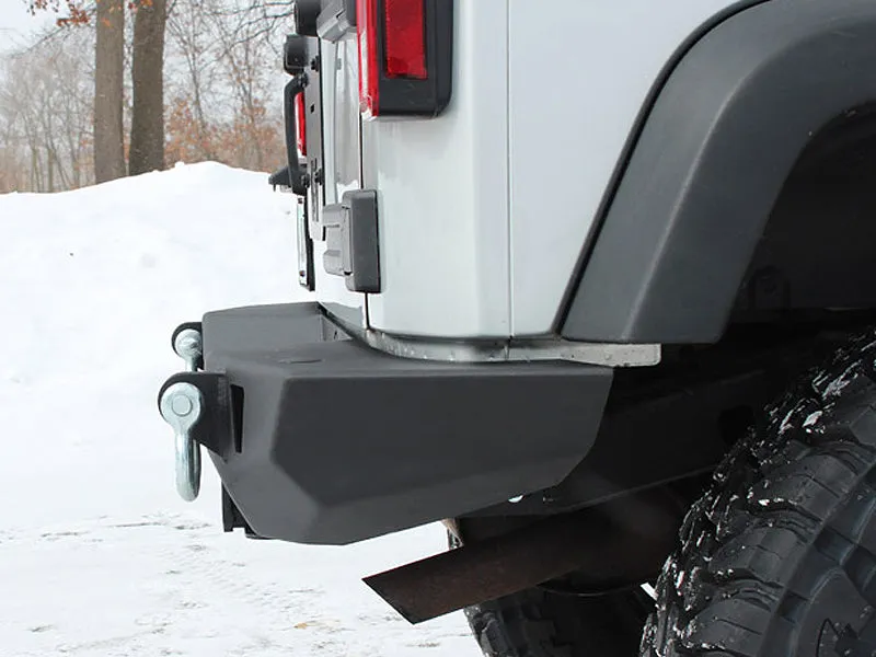 JCR OFFROAD VanGuard Rear Full Width Bumper, Textured Black for 07-18 Jeep Wrangler JK & JK Unlimited