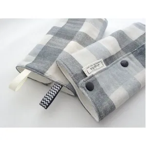 Jinglebib Drool Pad - Grey Plaids