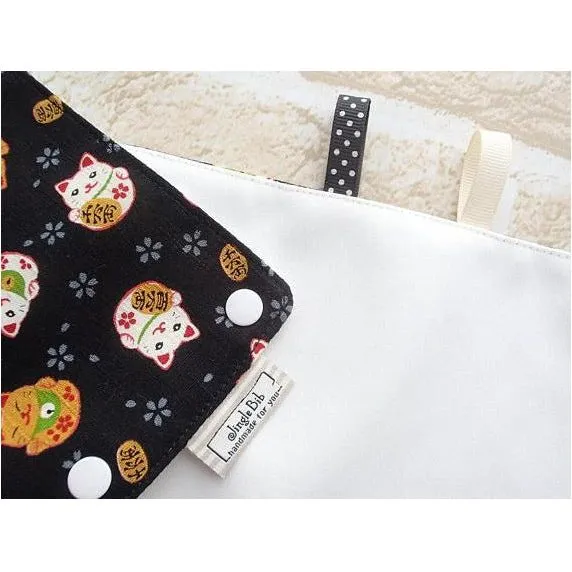 Jinglebib Drool Pad - Maneki Neko Cat (New)