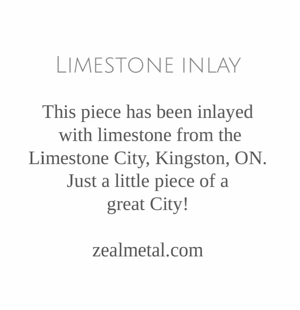 Leaf limestone inlay bangle
