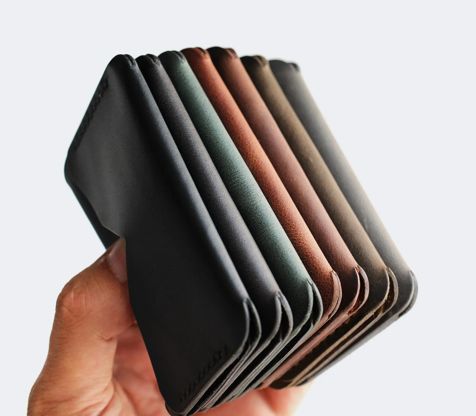 Leather Mini Card Holder - Troya