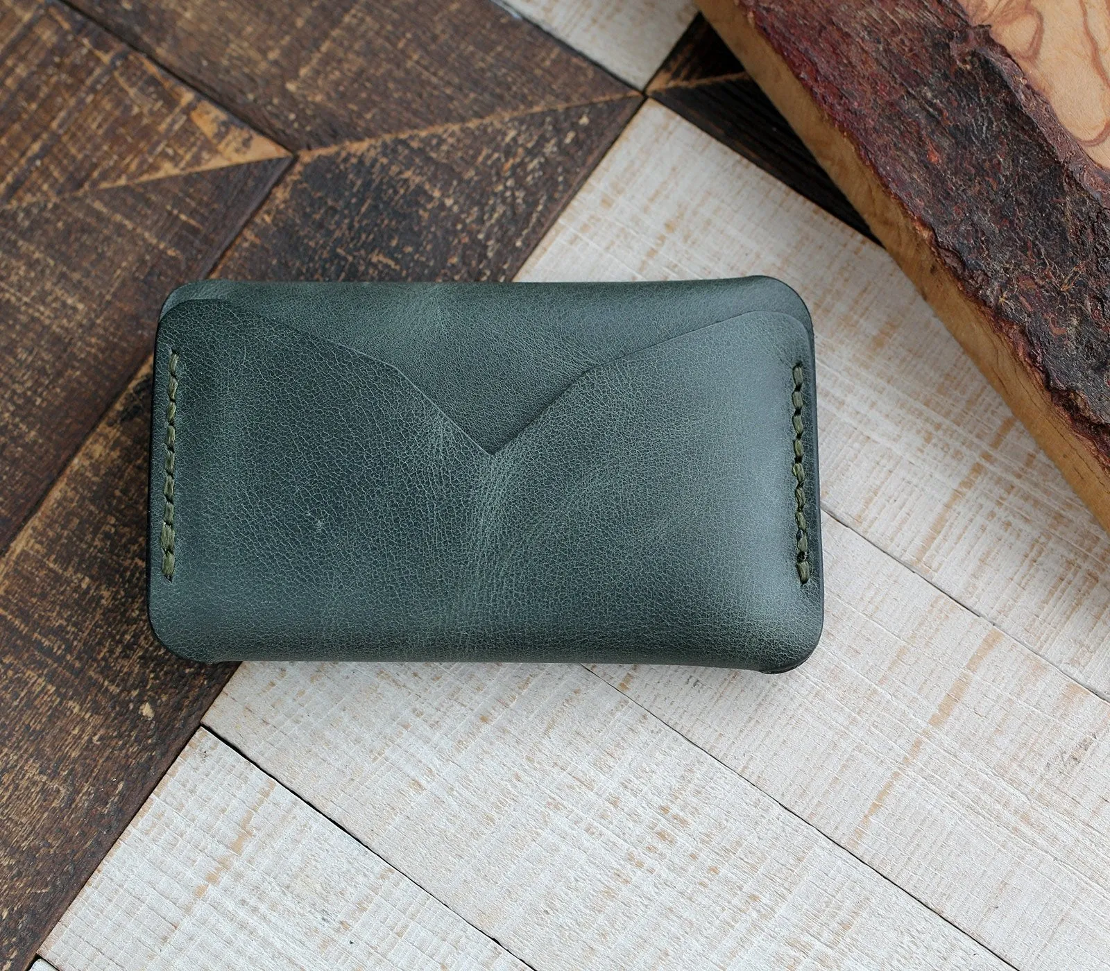 Leather Mini Card Holder - Troya
