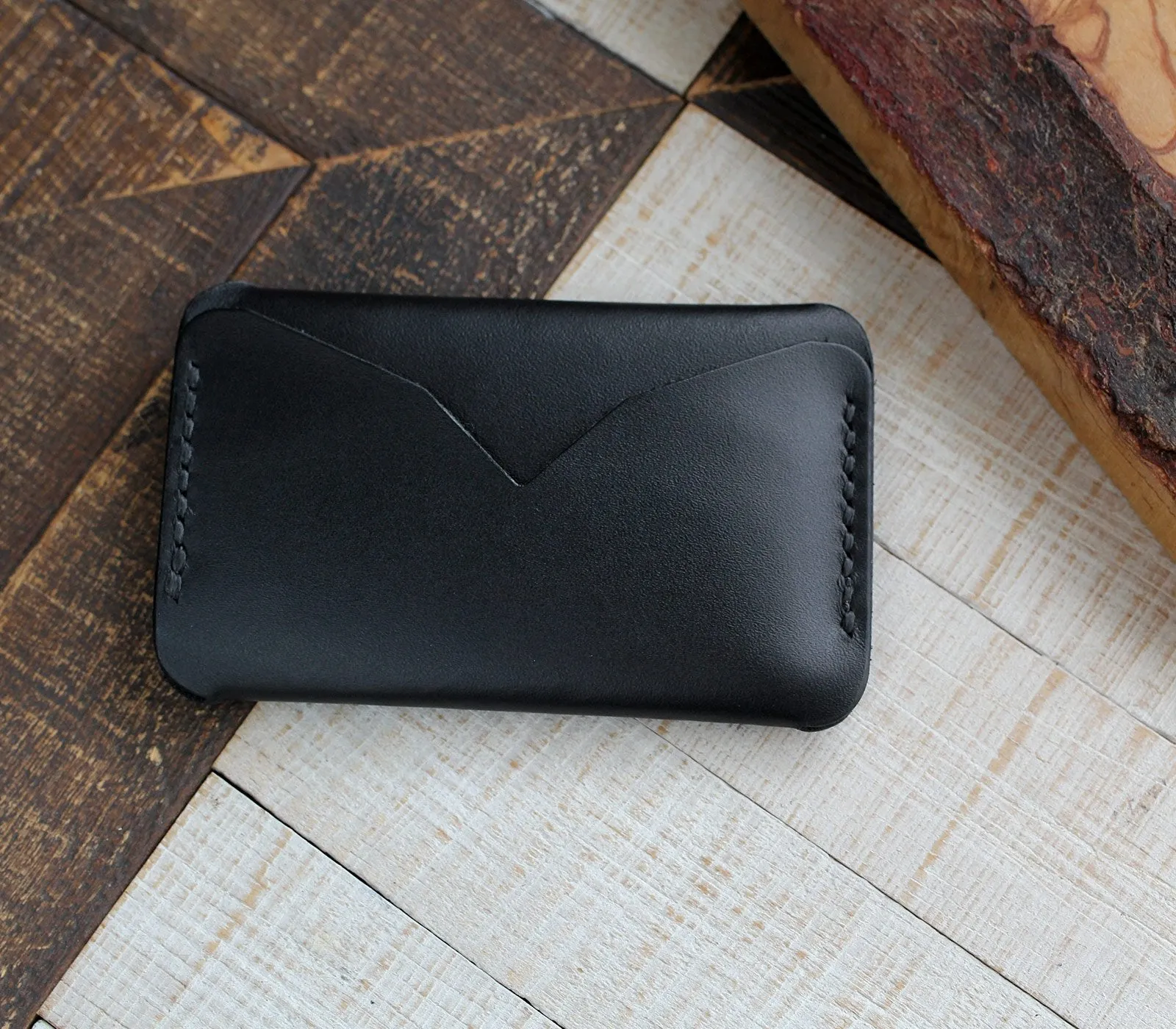Leather Mini Card Holder - Troya