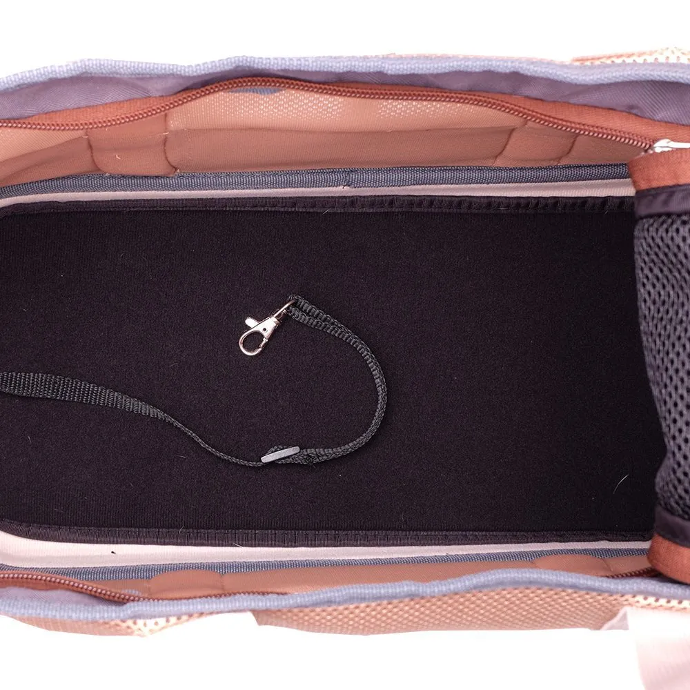Light Pet Carrier with Hardshell Base for Dachshunds & Long Pets - Khaki