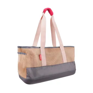 Light Pet Carrier with Hardshell Base for Dachshunds & Long Pets - Khaki