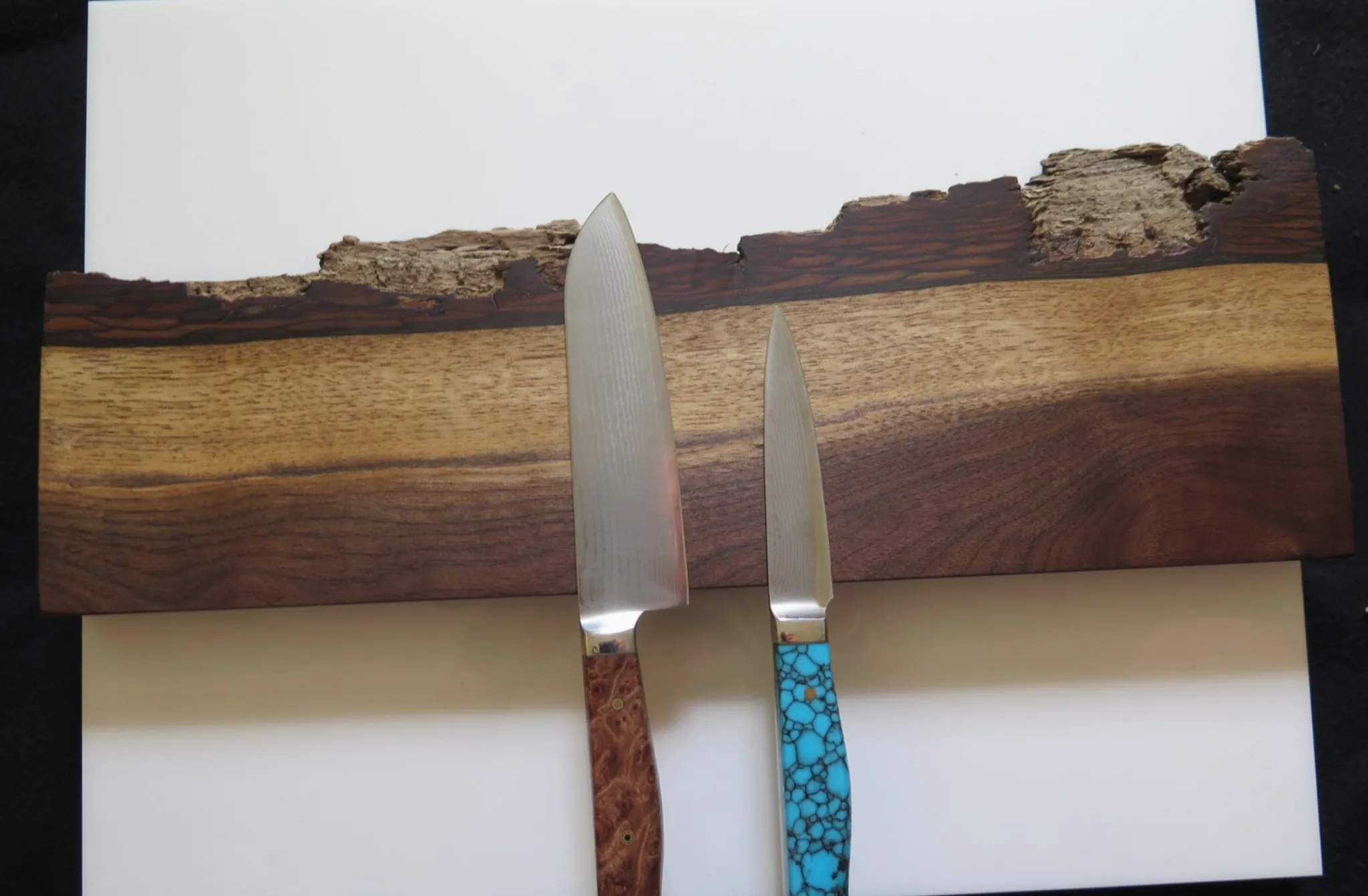 Live Edge Walnut Magnetic Knife Holder