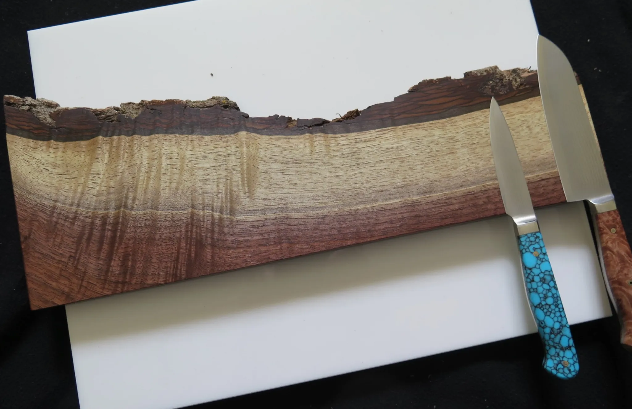 Live Edge Walnut Magnetic Knife Holder