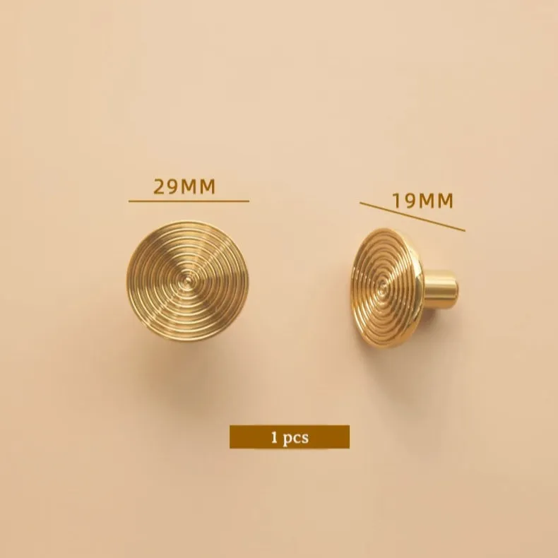 Lucia Brass Cabinet Door Knob