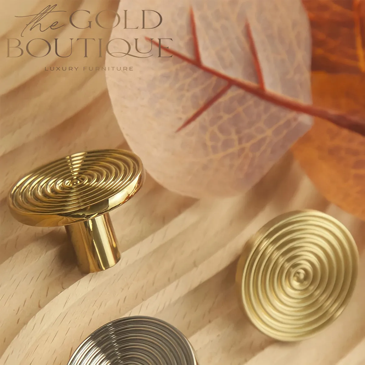 Lucia Brass Cabinet Door Knob