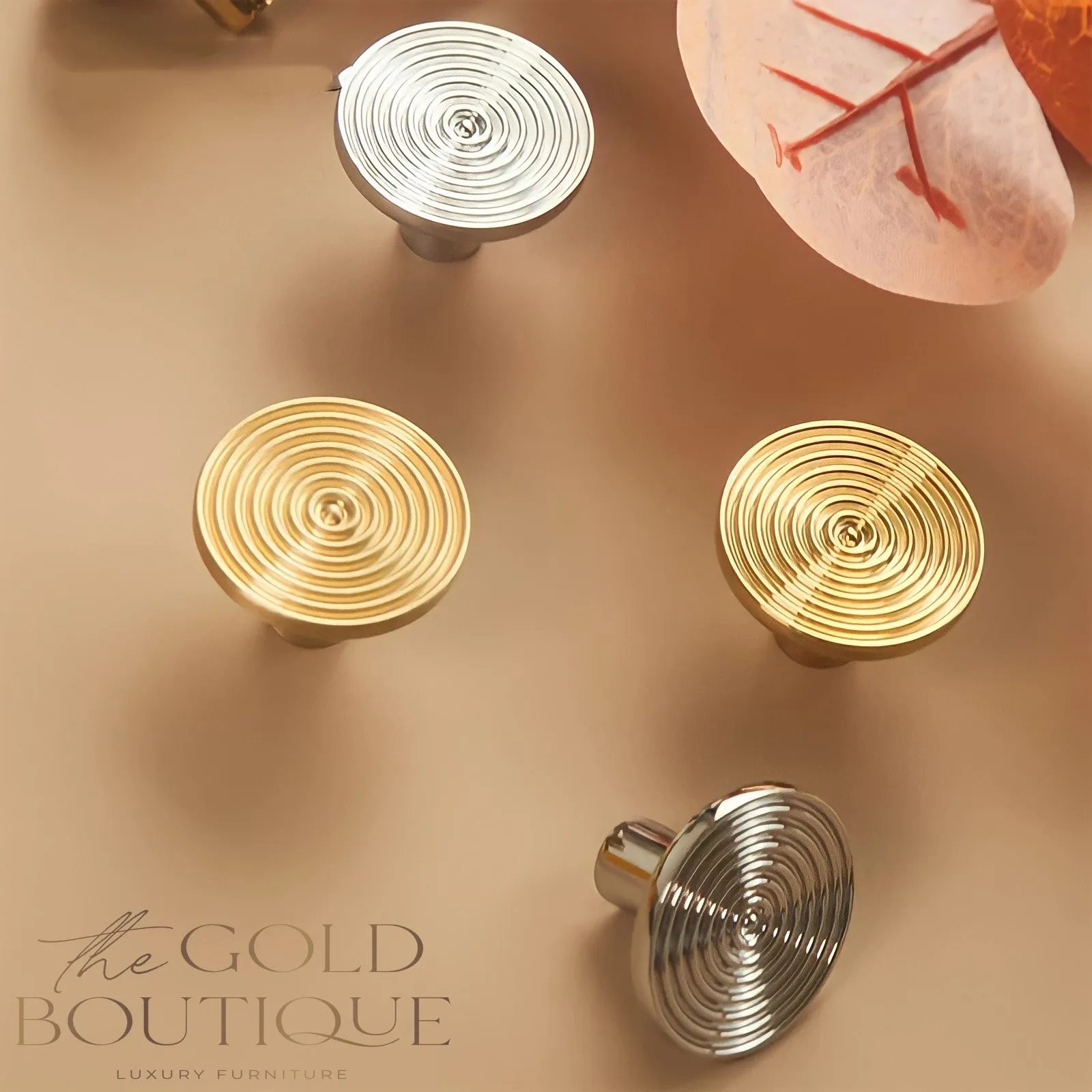 Lucia Brass Cabinet Door Knob