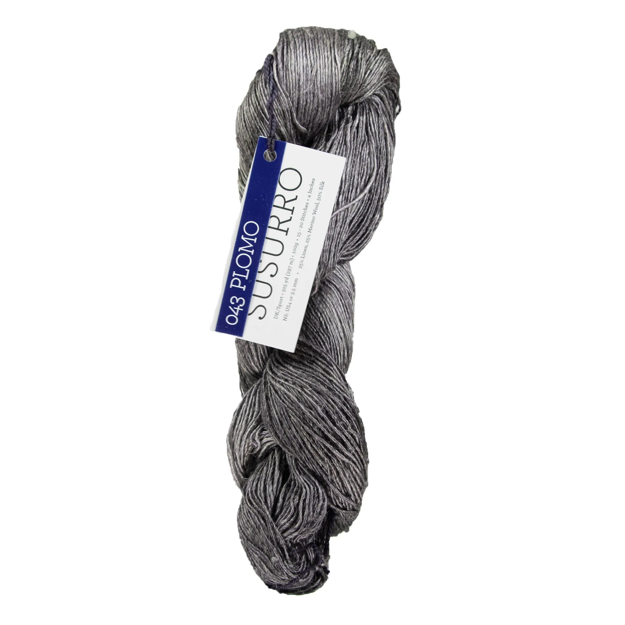 Malabrigo Susurro Yarn - 043 Plomo