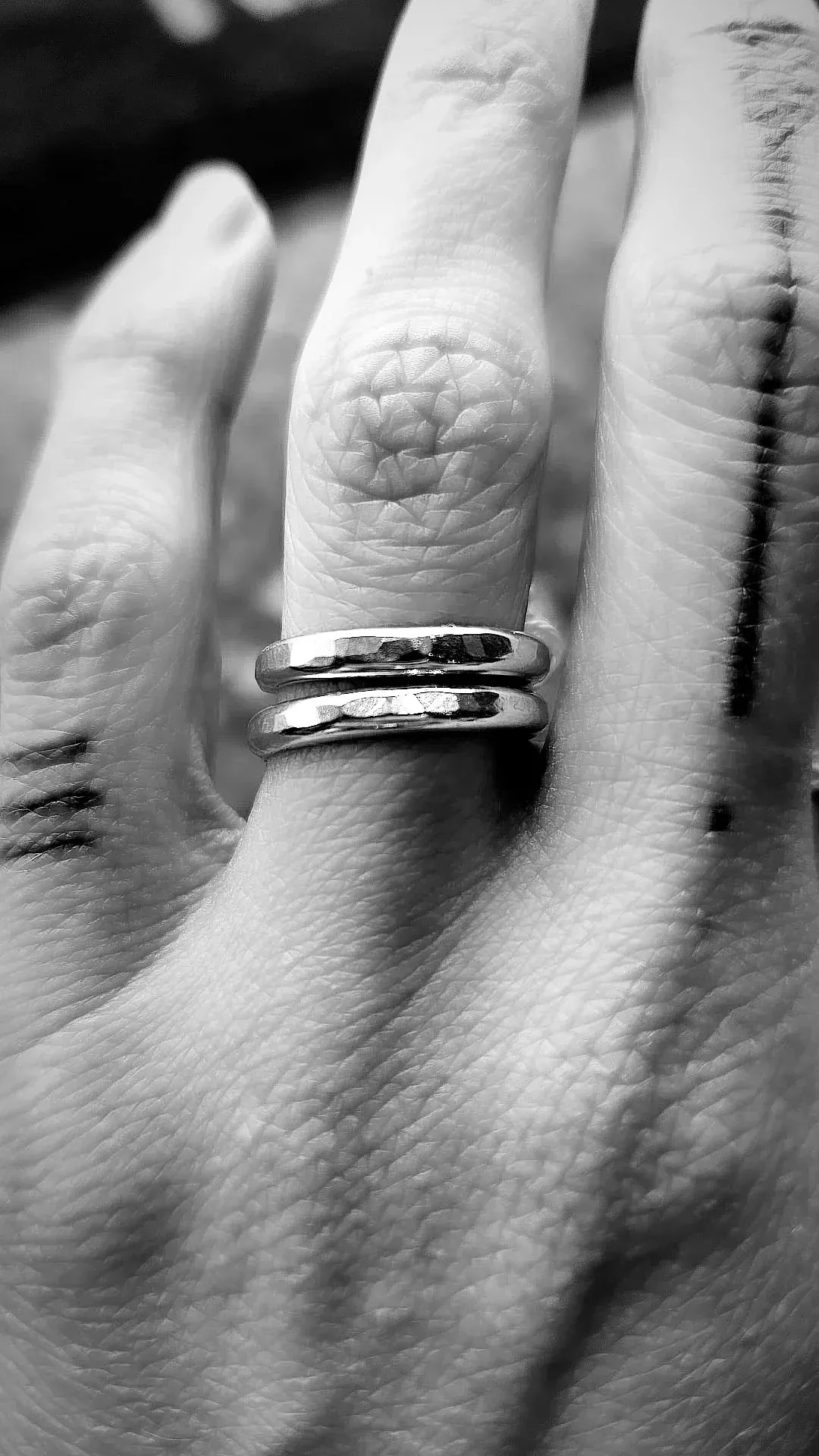 MALM ADORN - Enni Stacker Ring - Sterling Silver '1/2 Round' 3mm Band