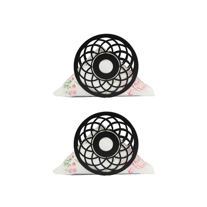 Mandala Black Napkin Holder - Set Of Two