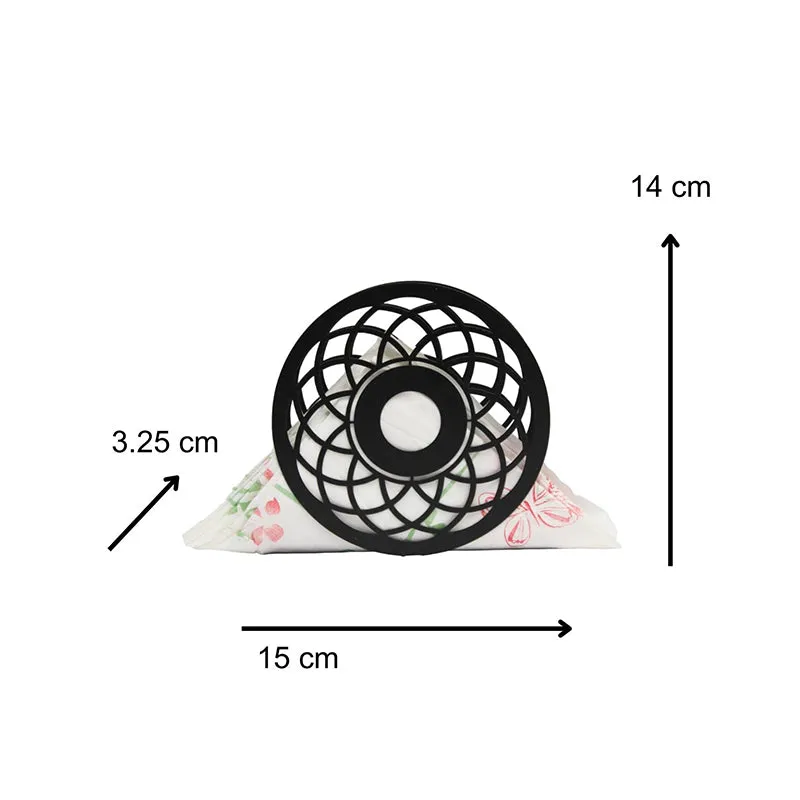 Mandala Black Napkin Holder - Set Of Two