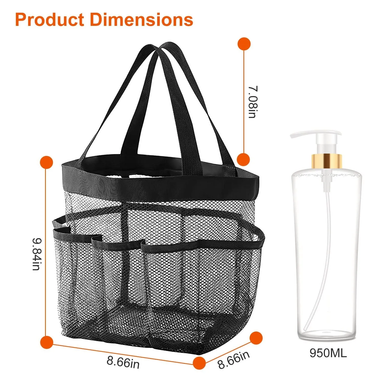 Mesh Shower Caddy Bag Organizer Storage Hanging Basket