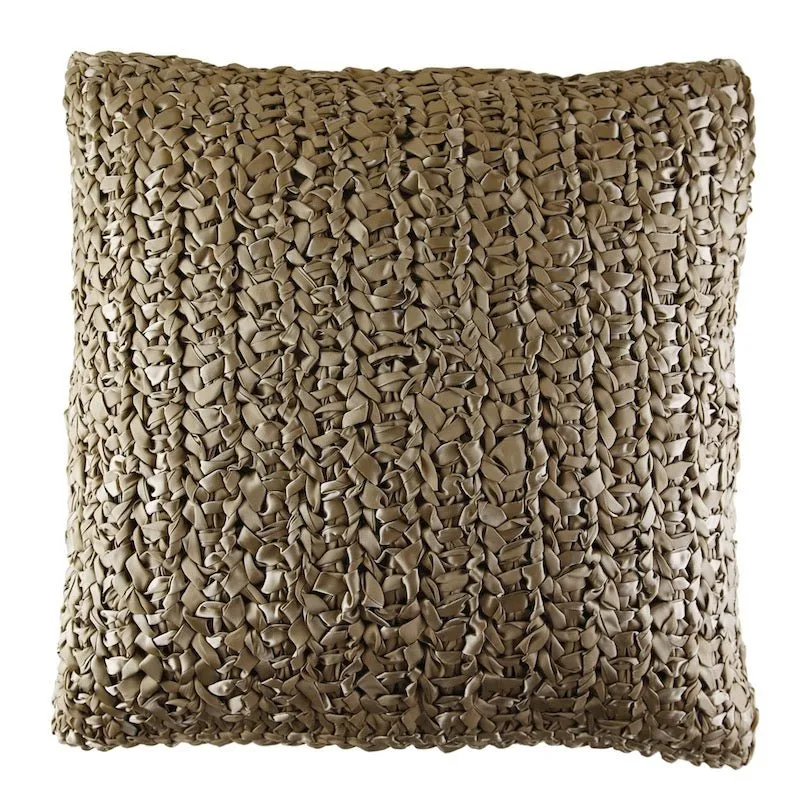 Mink Ribbon Knit Pillows by Ann Gish
