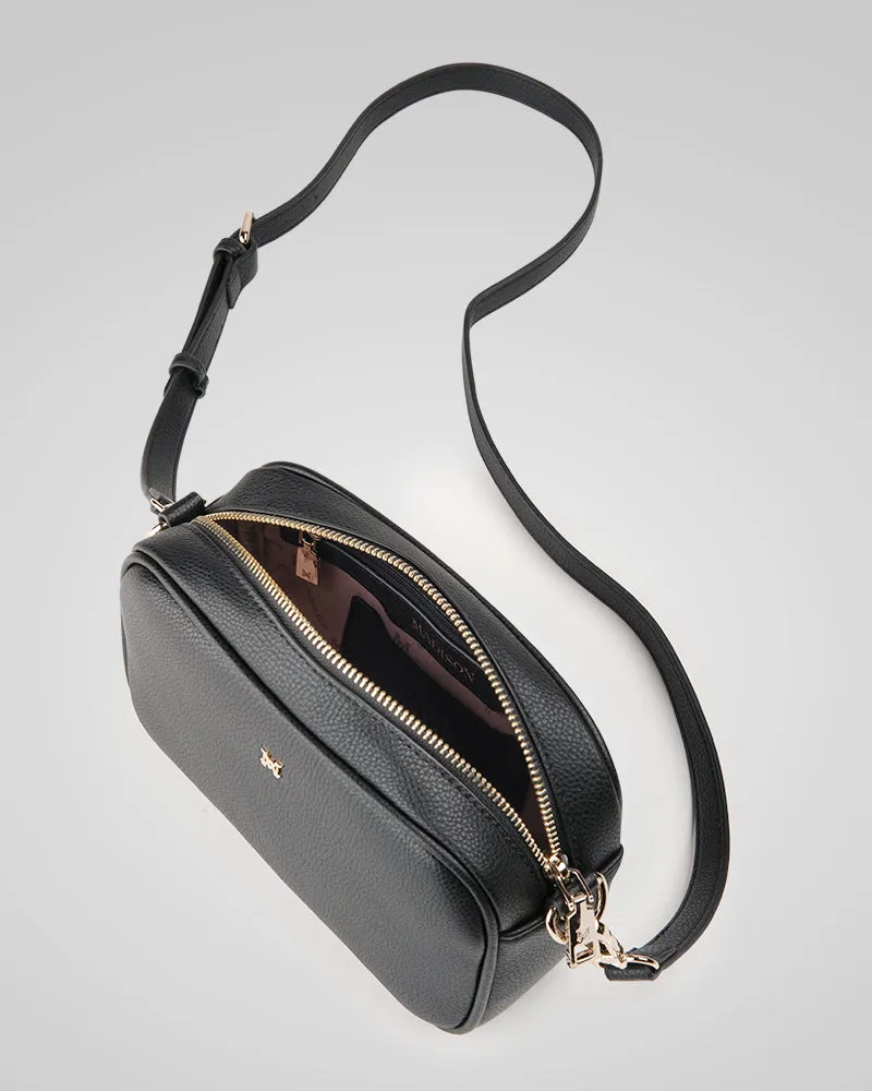 Monica 5 Piece Giftbox - Crossbody Bag, Stripe Bag Strap, Cardholder, Keychain & Personalisation Charm