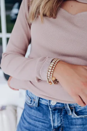 Mrs. Bracelet Set by B.b.Lila - Gold Plated
