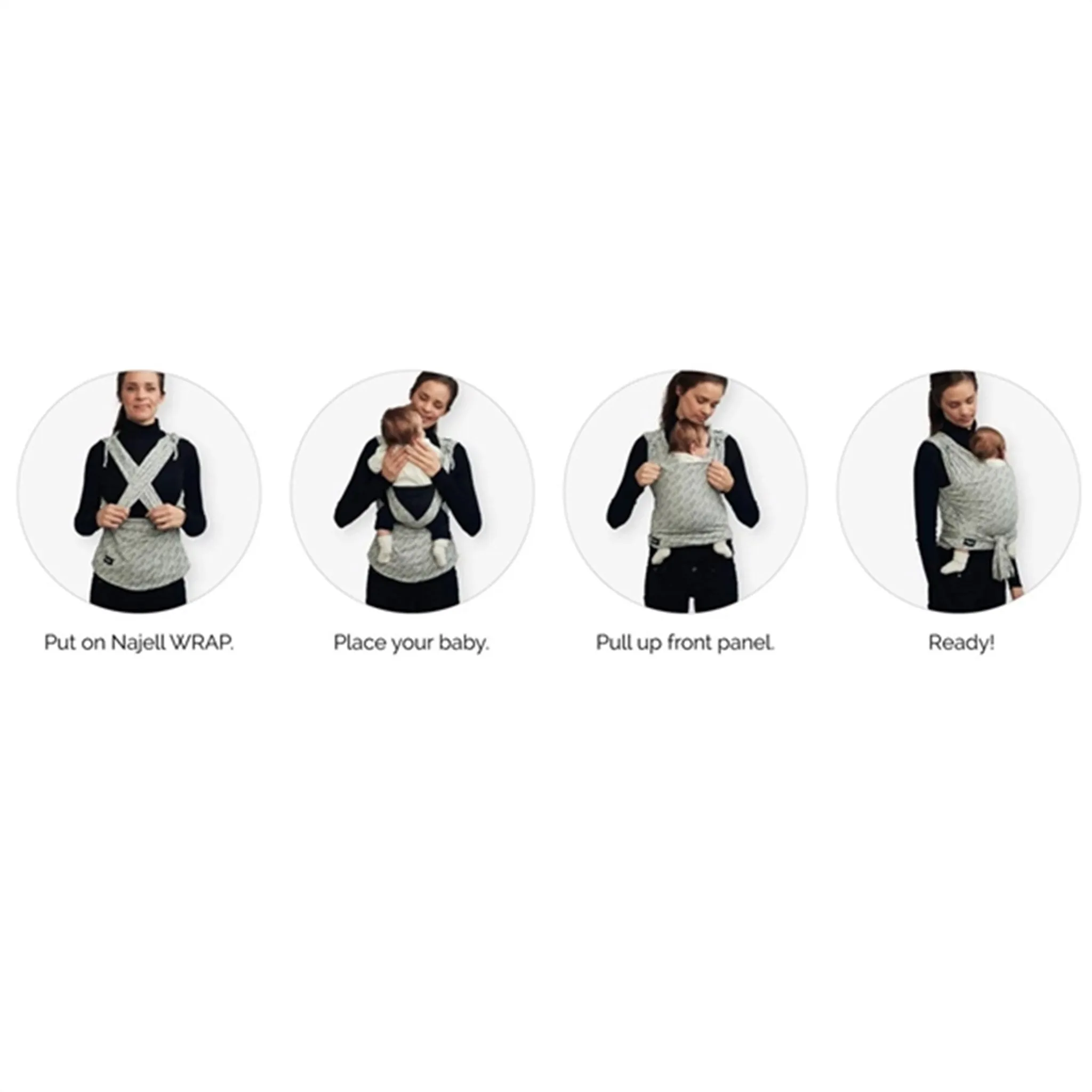 Najell Baby Wrap Charcoal Black
