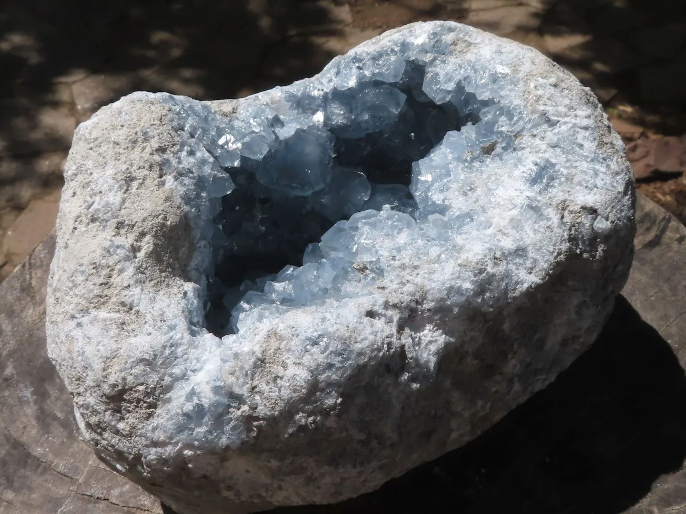 Natural Deep Blue Celestite Geode Specimen  x 1 From Sakoany, Madagascar