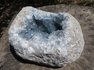 Natural Deep Blue Celestite Geode Specimen  x 1 From Sakoany, Madagascar