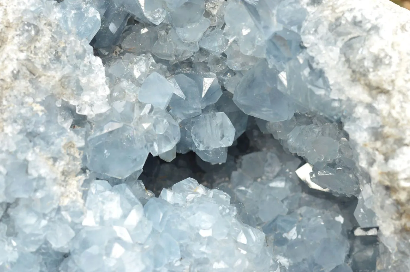Natural Extra Large Blue Celestite Geode With Cubic Crystals  x 1 From Sakoany, Madagascar