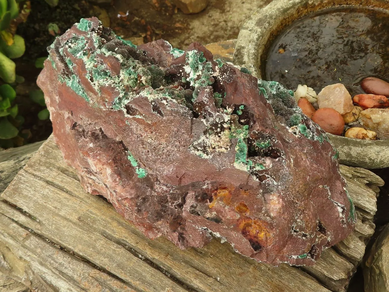 Natural Extra Large Rare Ball Malachite On Drusy Quartz & Dolomite Matrix x 1 From Kambove, Congo