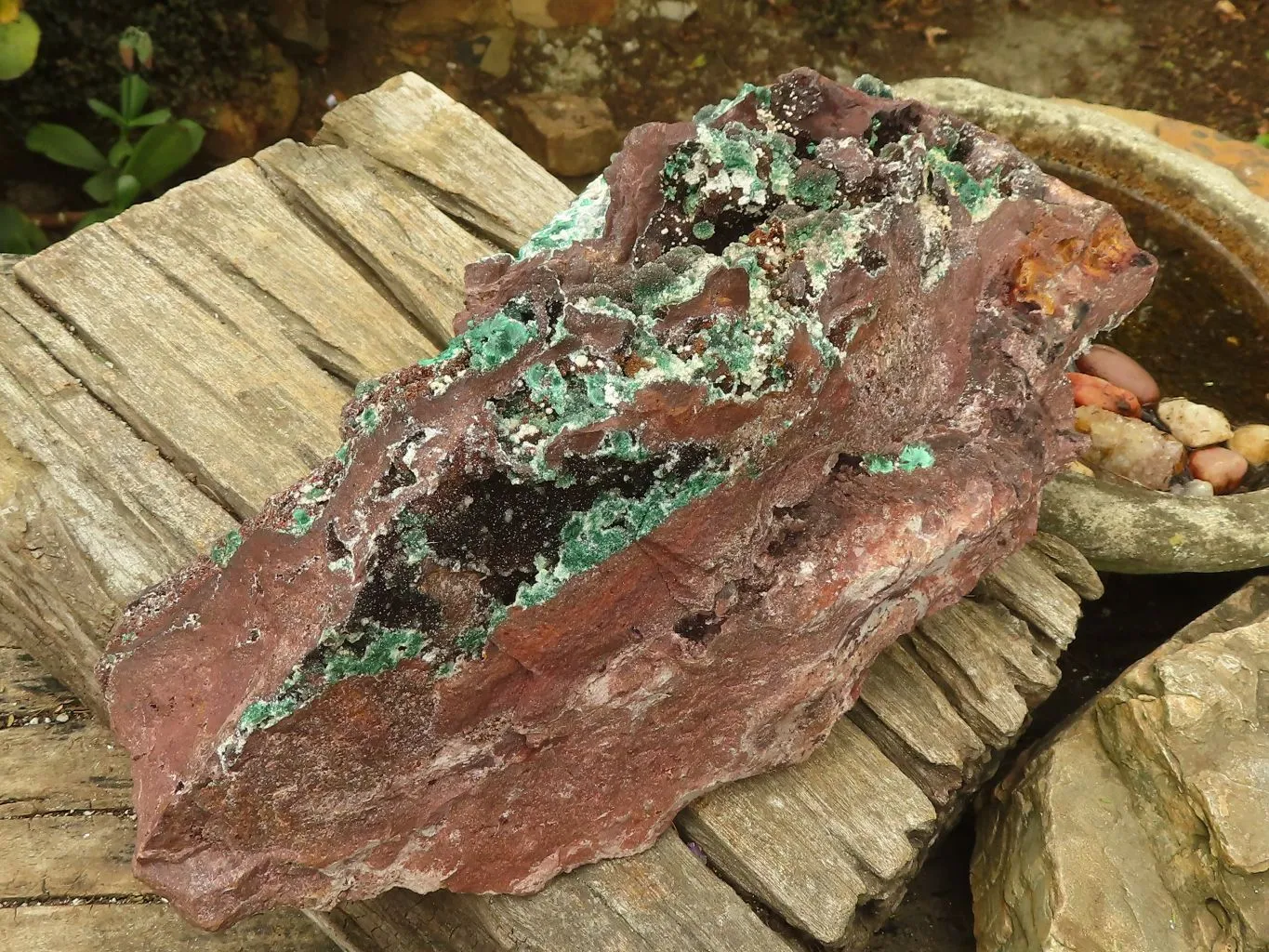 Natural Extra Large Rare Ball Malachite On Drusy Quartz & Dolomite Matrix x 1 From Kambove, Congo