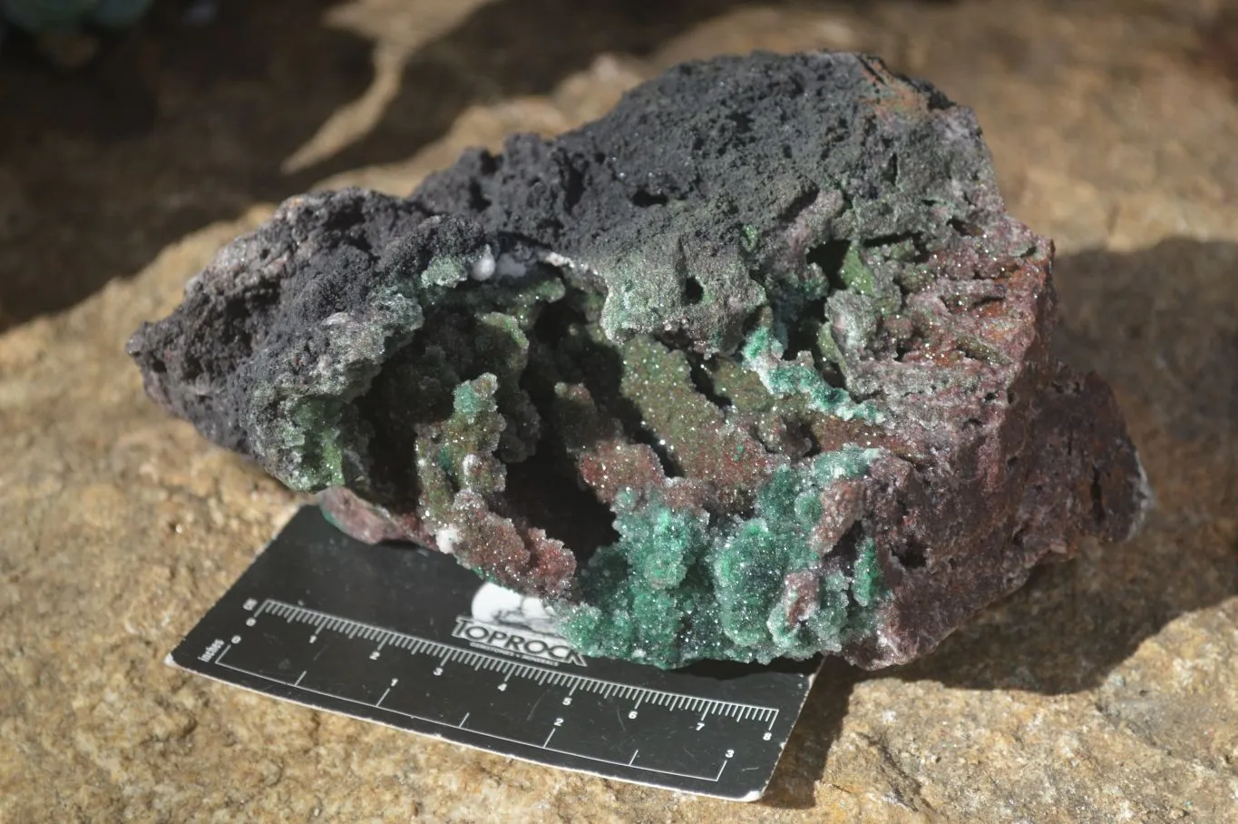 Natural Stunning Drusy Quartz Coated Ball Malachite Dolomite Specimen x 1 From Likasi, Congo